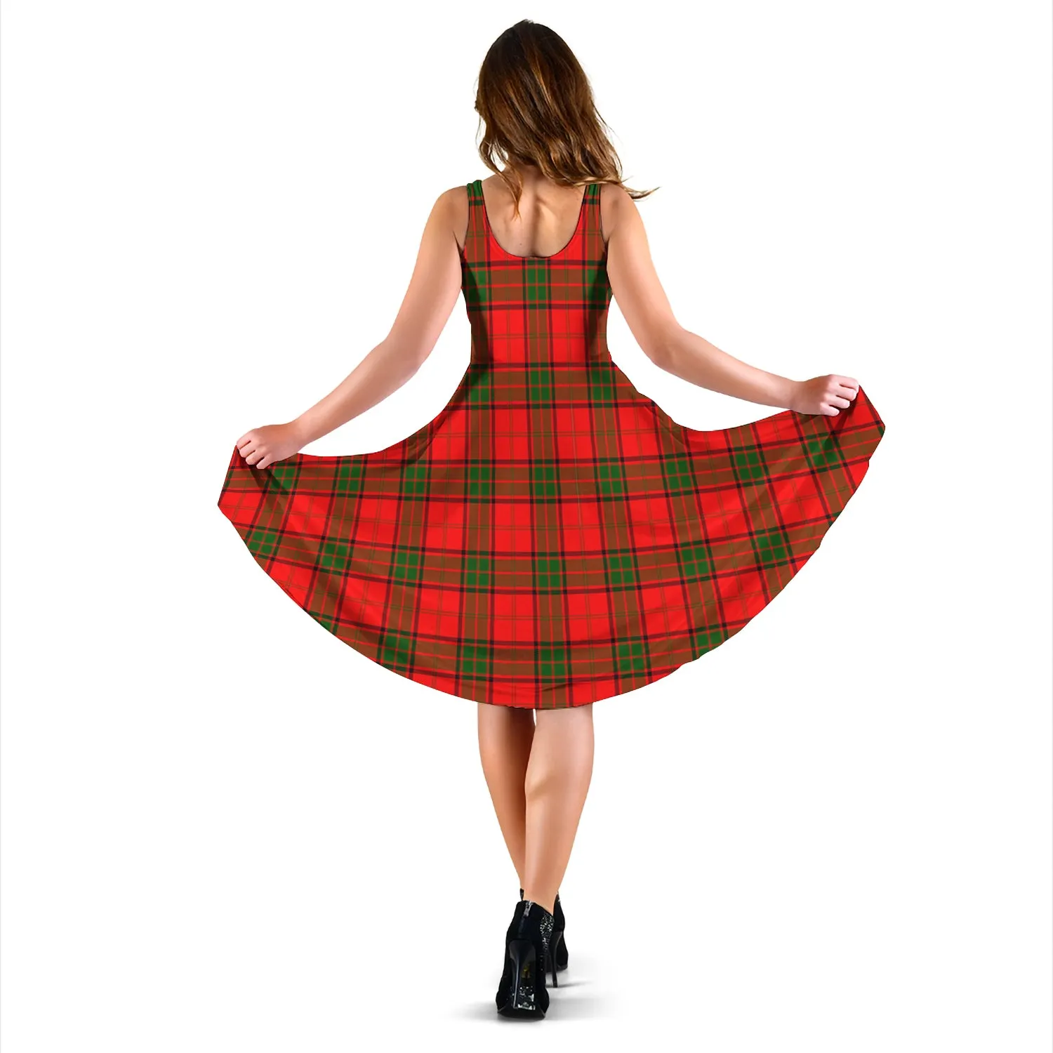 Adair Tartan Sleeveless Midi Womens Dress