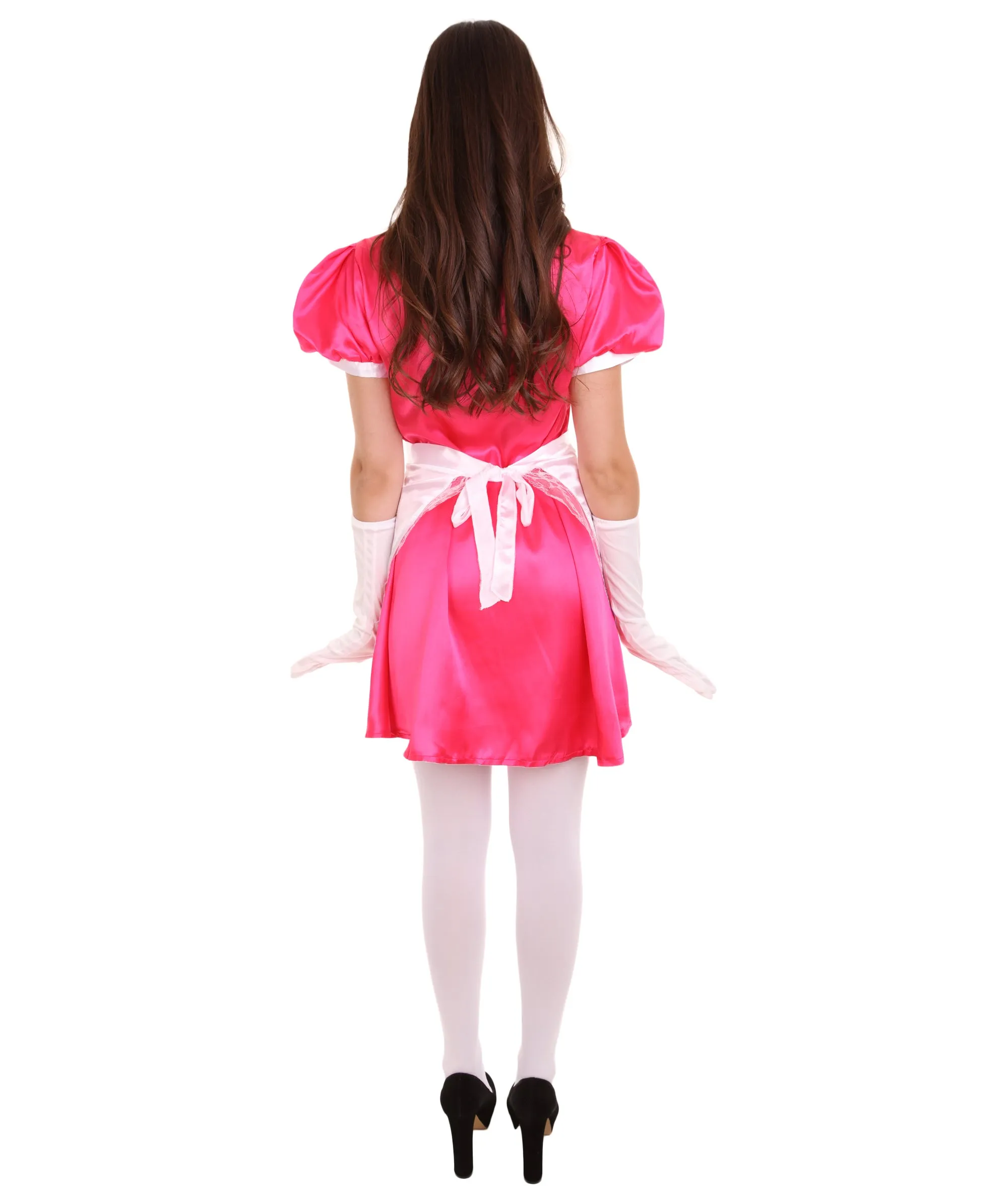 Adult Women's French Apron Maid Uniform Costume | Pink Cosplay Costume