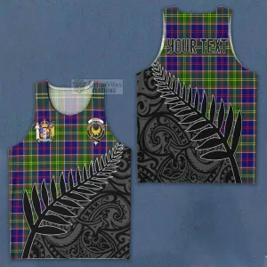 Arnott Crest Tartan Men's Tank Top with New Zealand Silver Fern Half Style