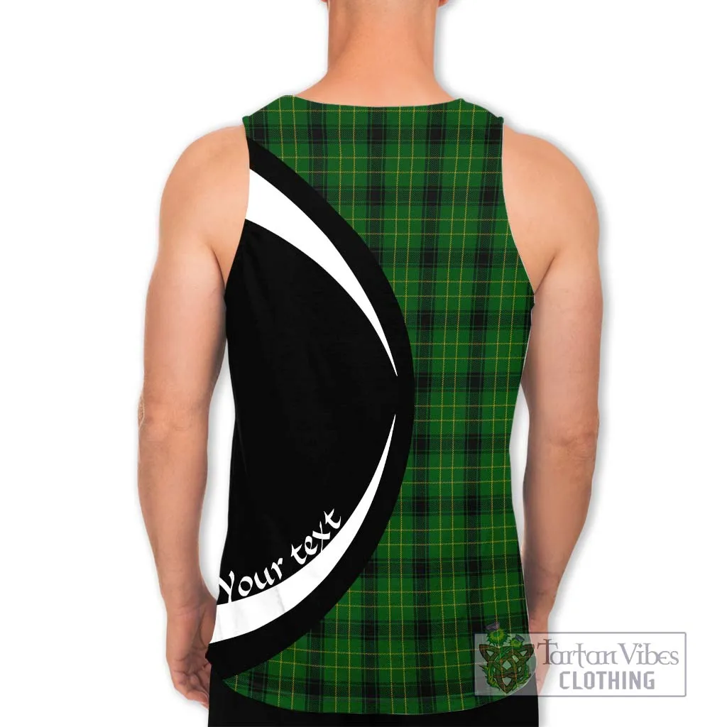 Arthur Highland Tartan Men's Tank Top with Family Crest Circle Style