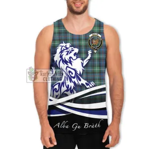 Baillie Ancient Tartan Men's Tank Top with Alba Gu Brath Regal Lion Emblem