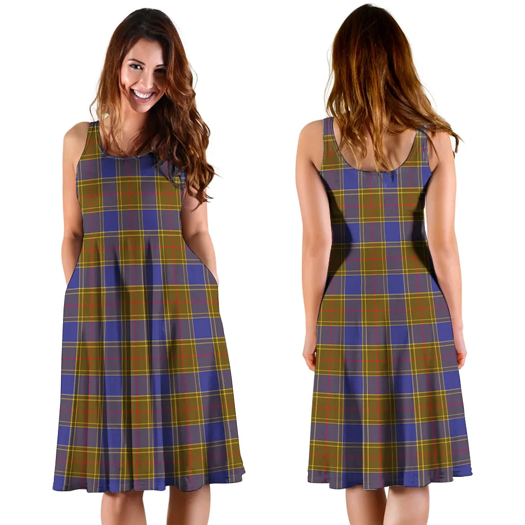 Balfour Tartan Sleeveless Midi Womens Dress