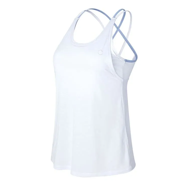 Barrel Fit Womens Play Layered Top-WHITE