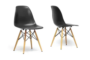 Baxton Studio Azzo Plastic Mid-Century Modern Shell Chair