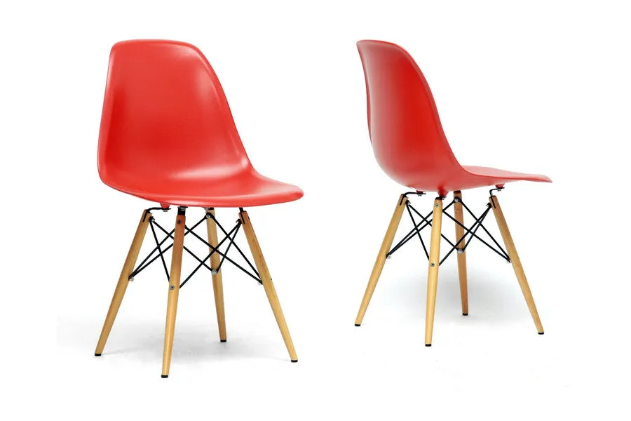 Baxton Studio Azzo Plastic Mid-Century Modern Shell Chair