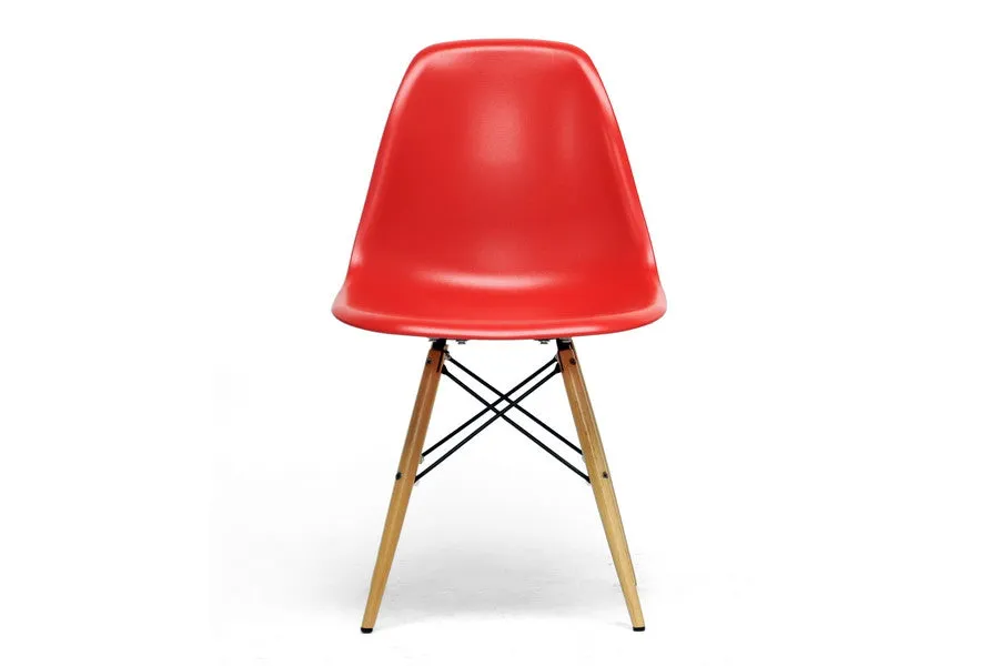 Baxton Studio Azzo Plastic Mid-Century Modern Shell Chair