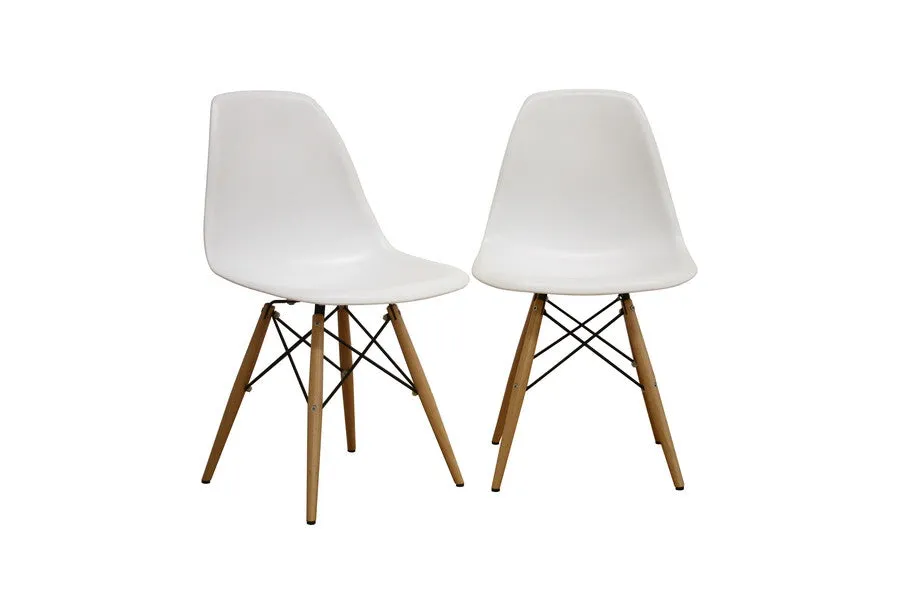 Baxton Studio Azzo Plastic Mid-Century Modern Shell Chair