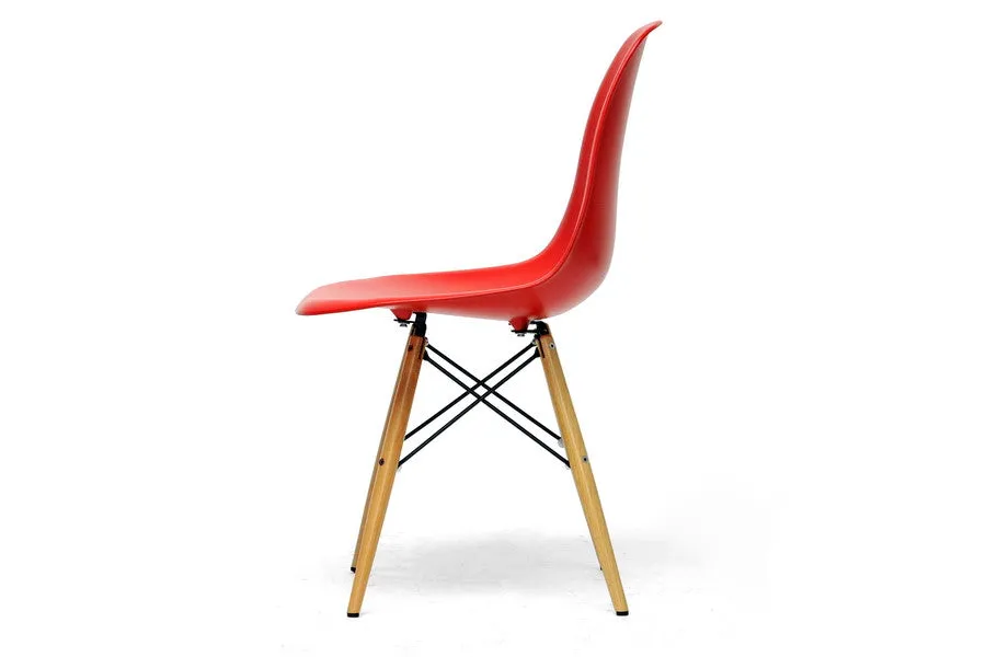 Baxton Studio Azzo Plastic Mid-Century Modern Shell Chair