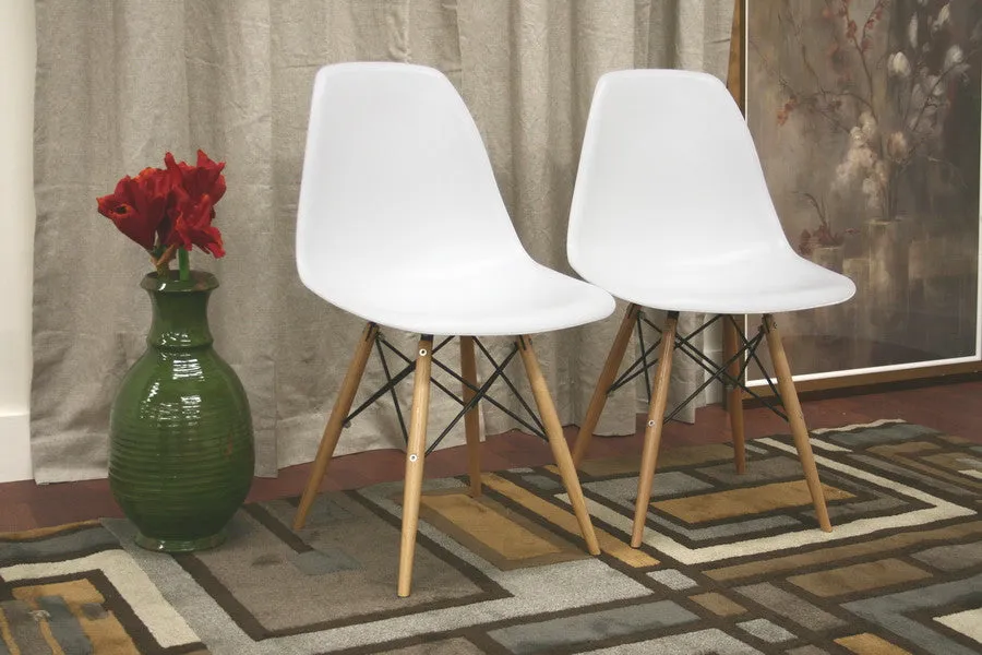 Baxton Studio Azzo Plastic Mid-Century Modern Shell Chair