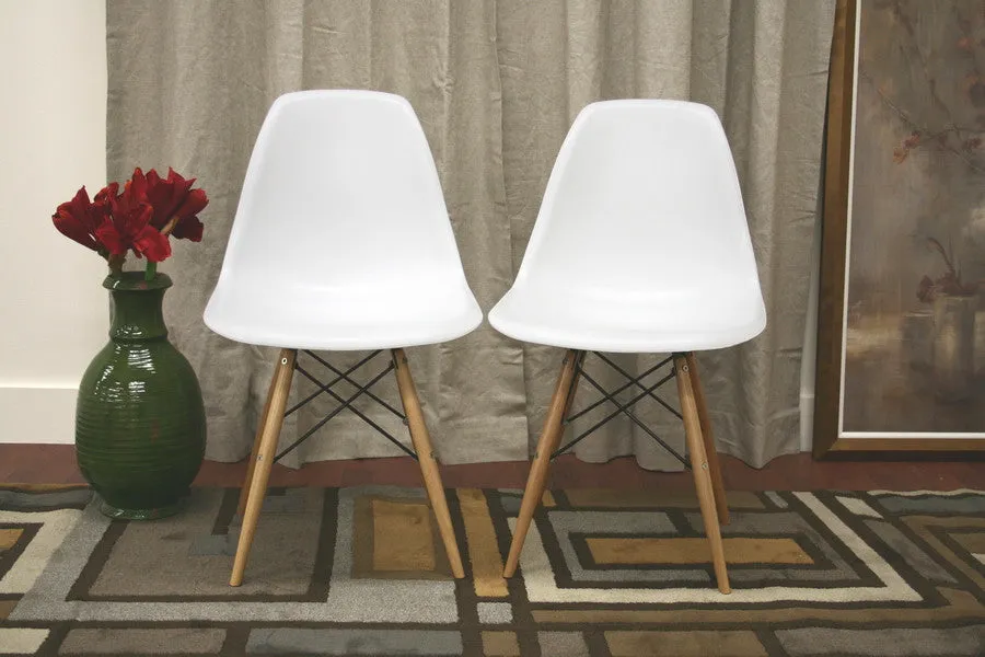 Baxton Studio Azzo Plastic Mid-Century Modern Shell Chair