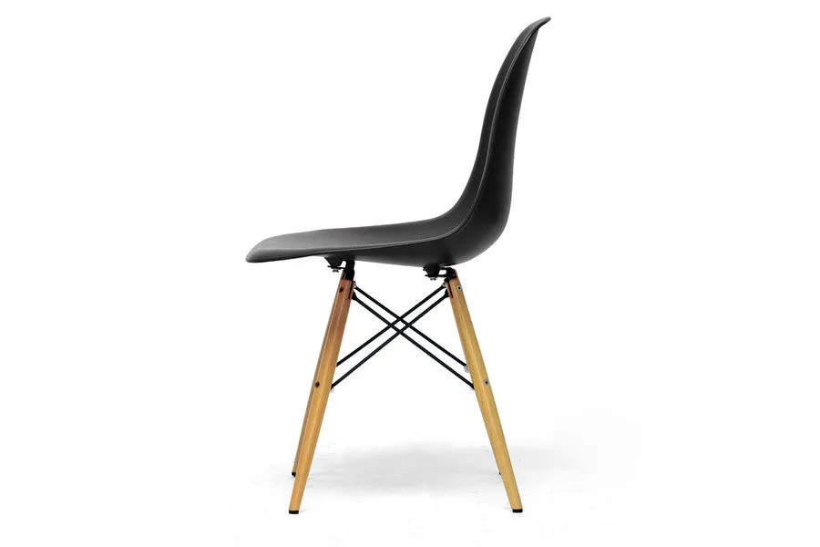 Baxton Studio Azzo Plastic Mid-Century Modern Shell Chair