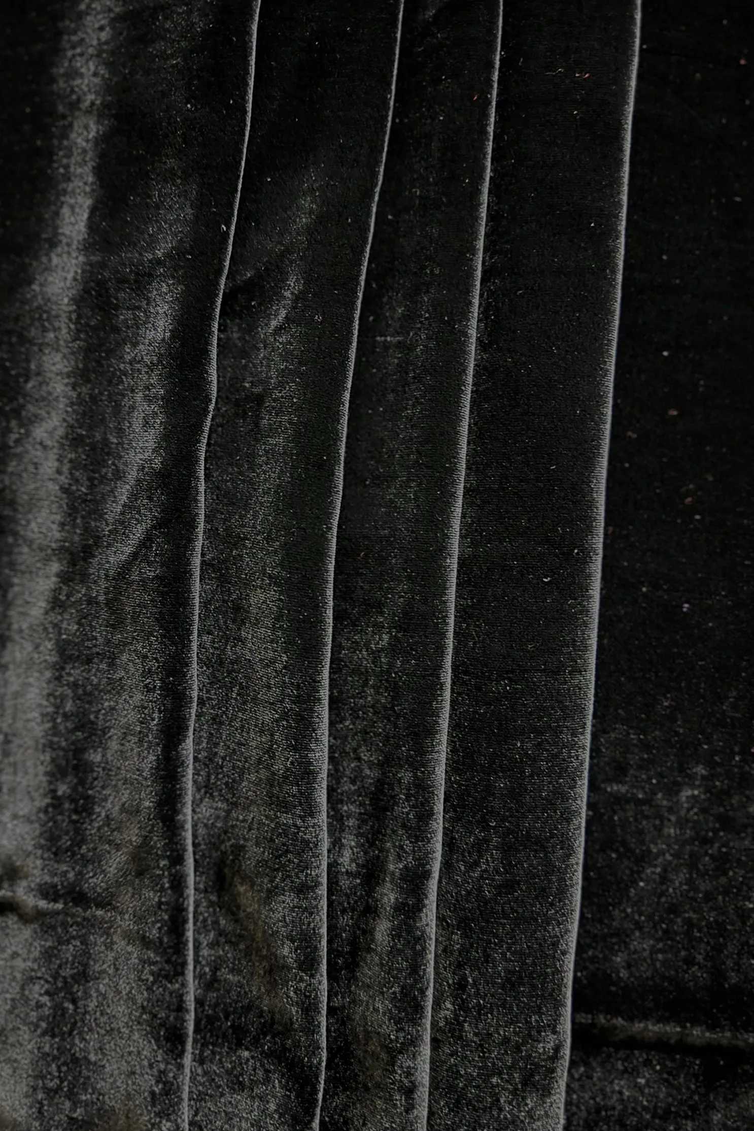 Black Silk Rayon Velvet Fabric