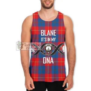 Blane Tartan Men's Tank Top with Family Crest DNA In Me Style