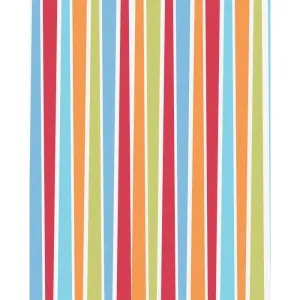 Blue, Red, & Orange Striped Printed Backdrop