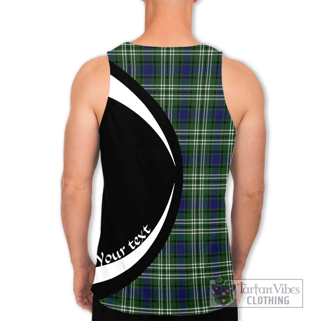 Blyth Tartan Men's Tank Top with Family Crest Circle Style