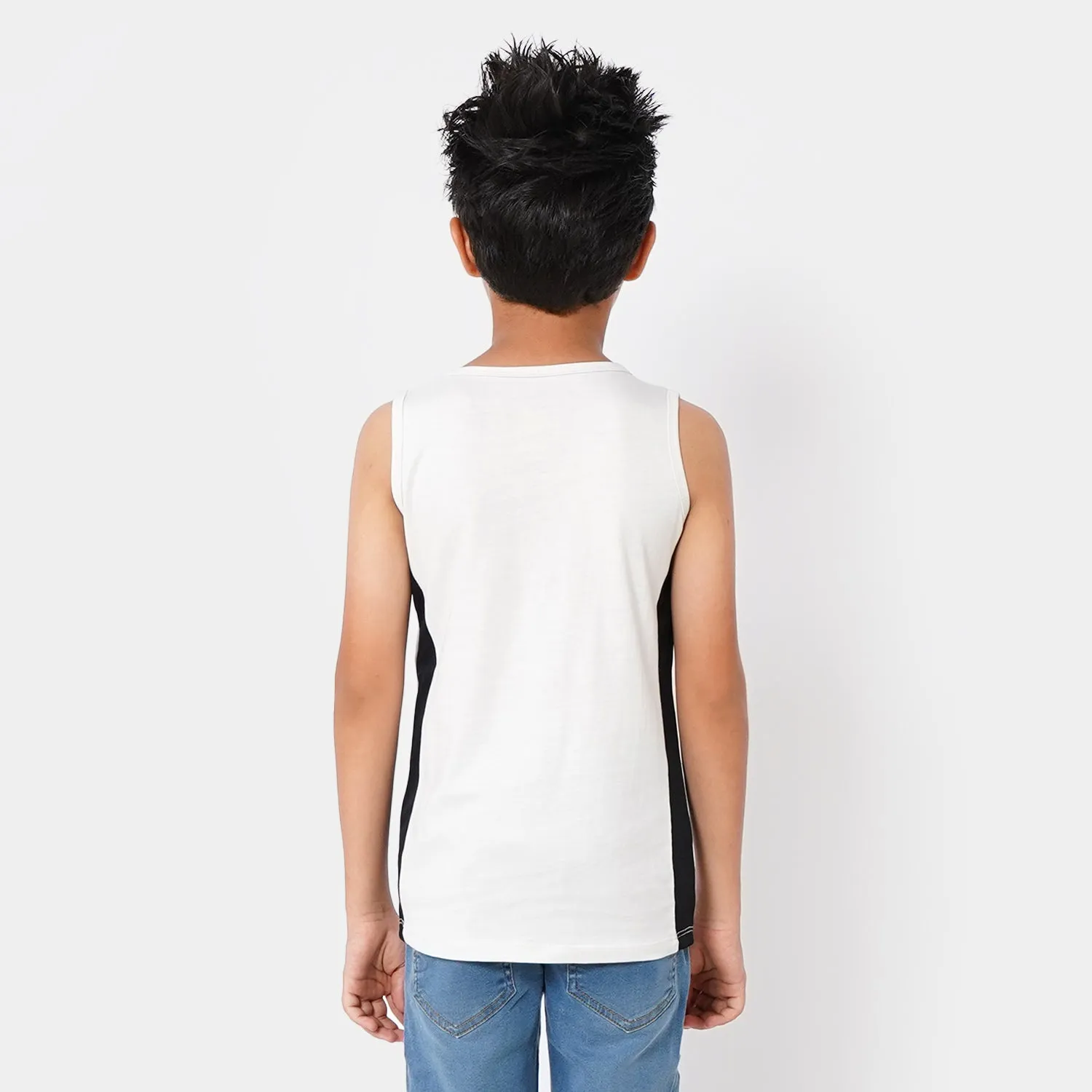 Boys Cotton Sando Mechanic - Barley Blue