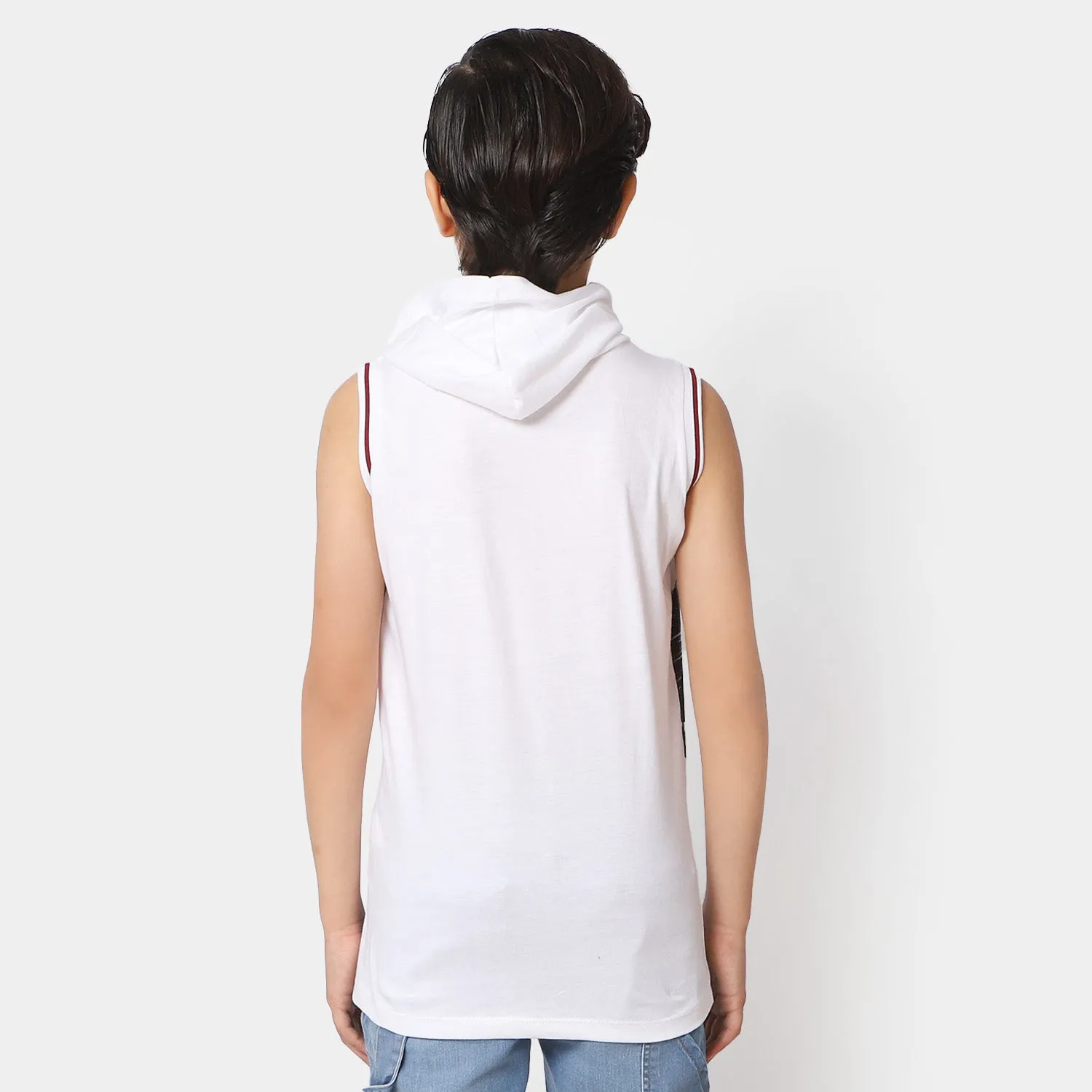 Boys Cotton Sando Summer | White