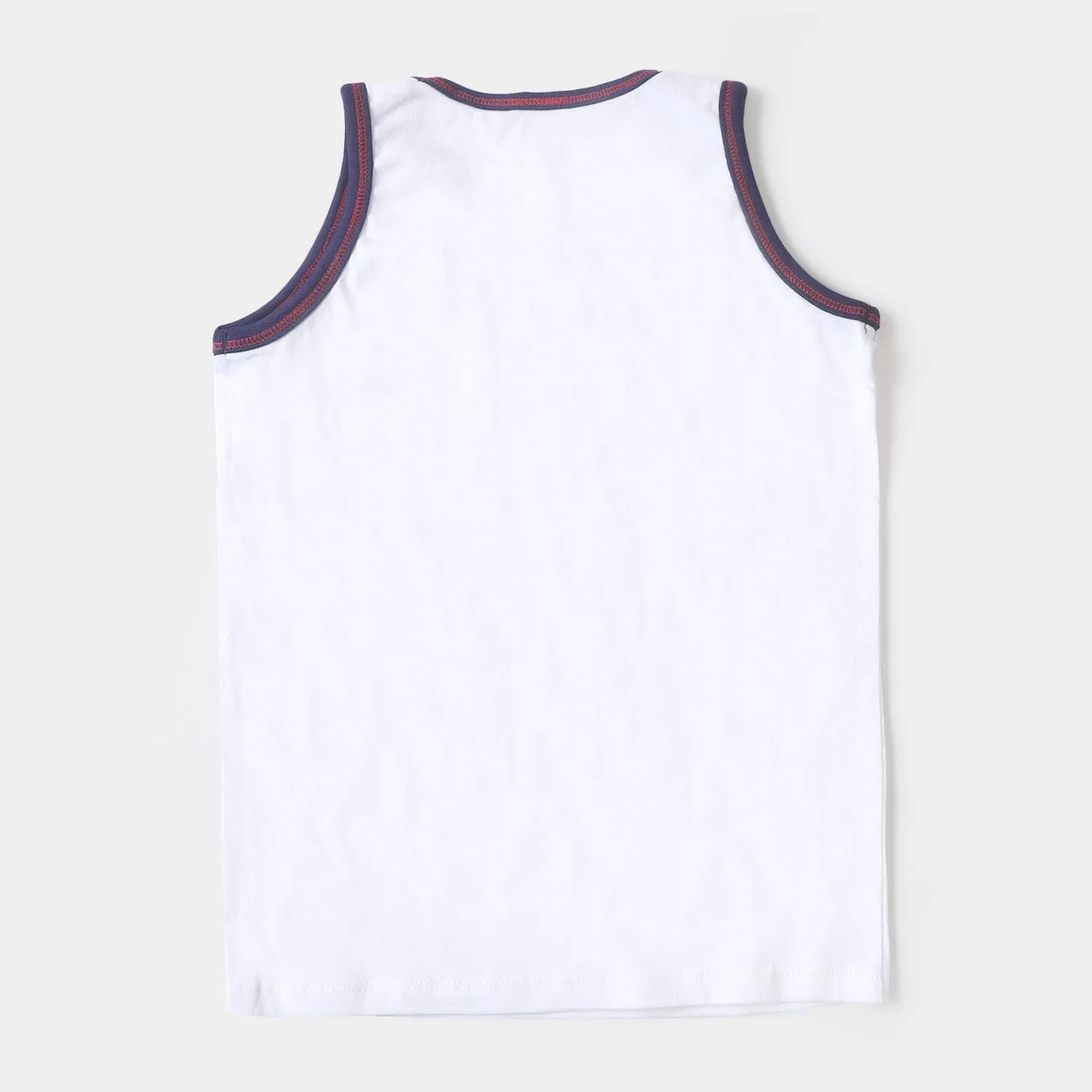 Boys Cotton Sando - White