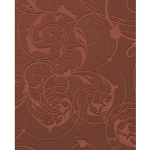 Brown Floral Swirls Printed Backdrop