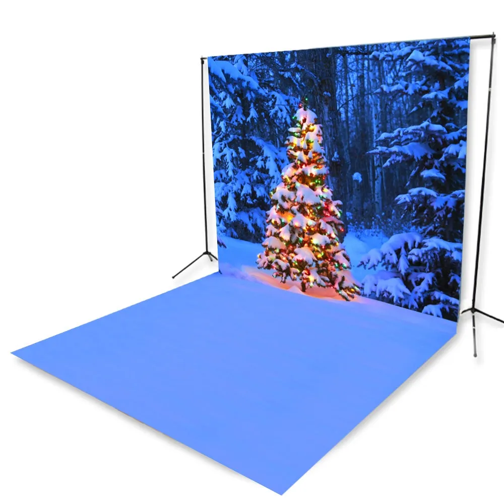 Christmas in the Forest Floor Extended Printed Backdrop