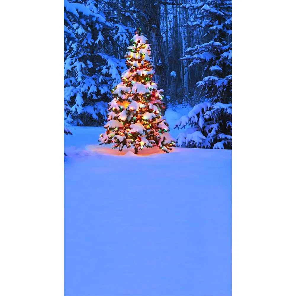 Christmas in the Forest Floor Extended Printed Backdrop