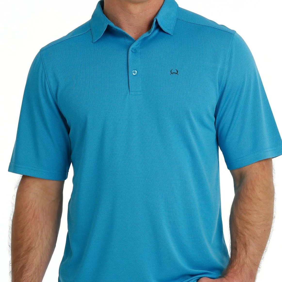 Cinch Men's Arenaflex Short Sleeve Polo in Blue