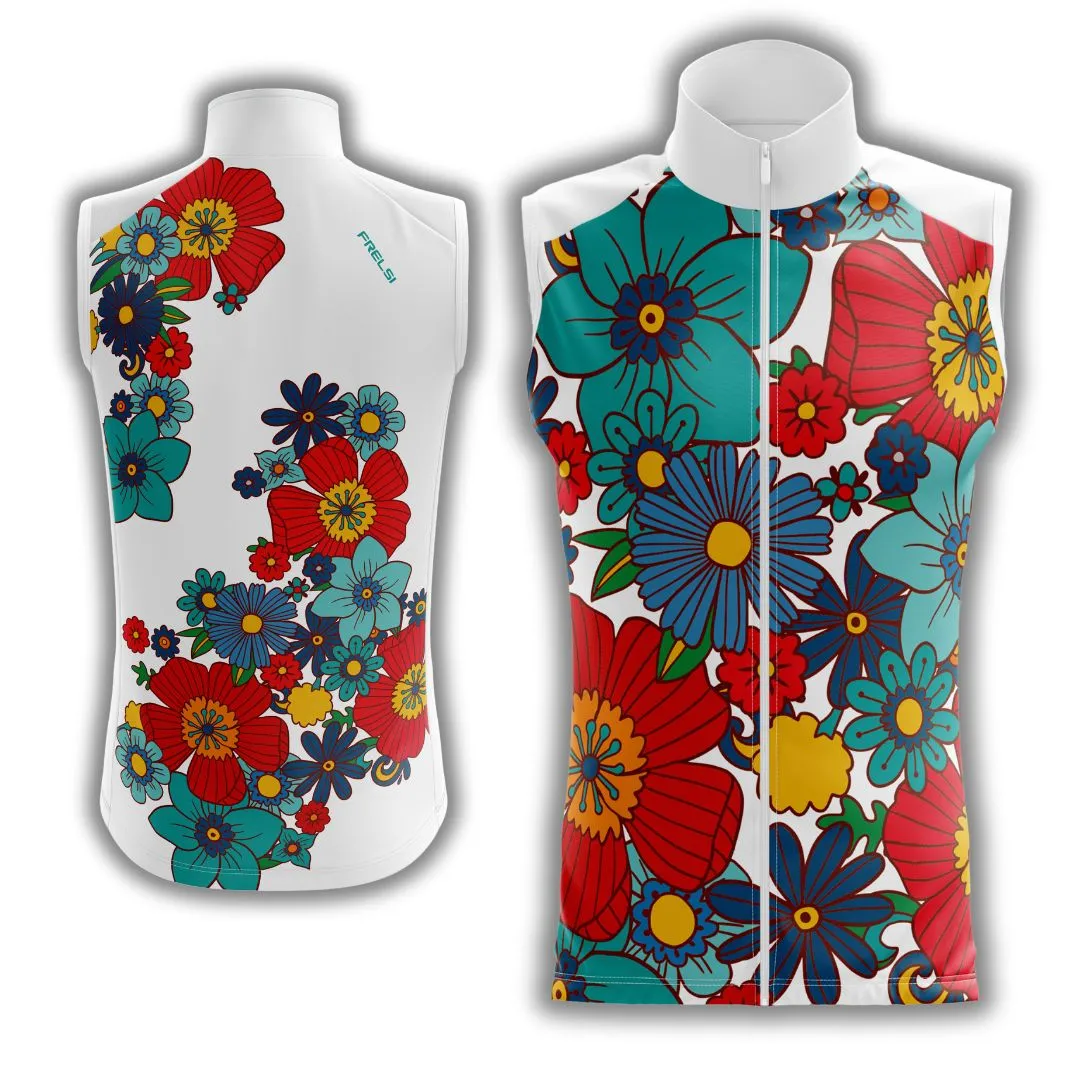 Colorful Flowers | Sleeveless Cycling Jersey