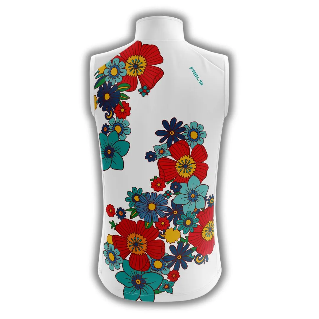 Colorful Flowers | Sleeveless Cycling Jersey