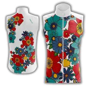 Colorful Flowers | Sleeveless Cycling Jersey