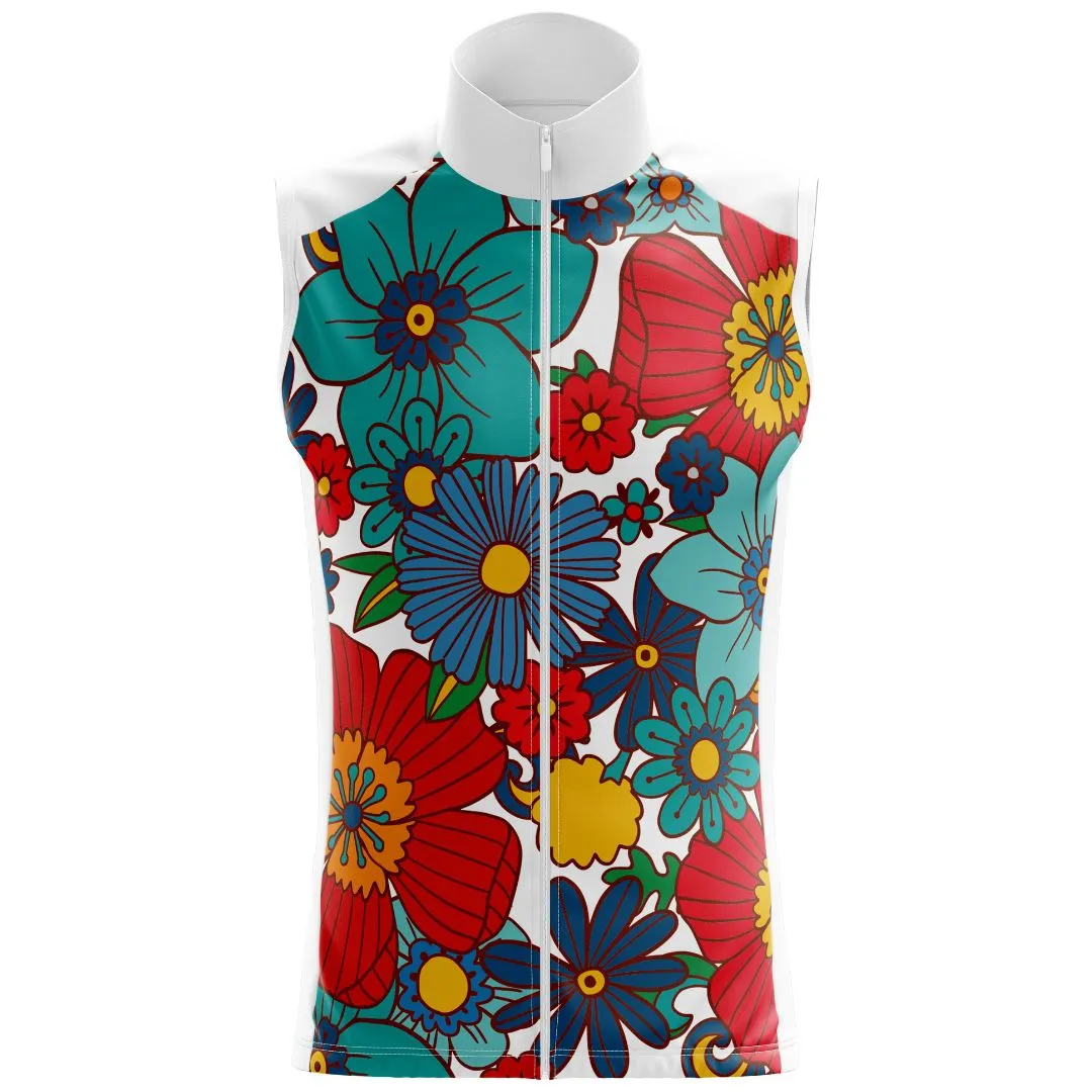 Colorful Flowers | Sleeveless Cycling Jersey