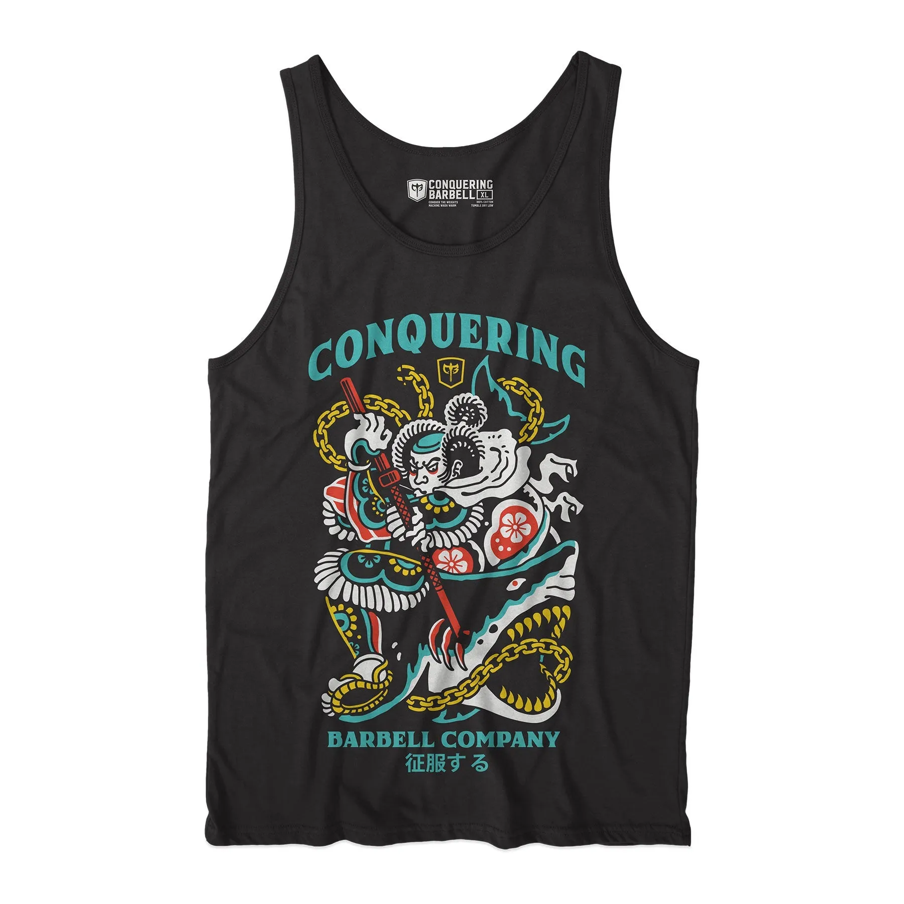 Conquer - Bushido - on Black tank top