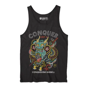 Conquer - Gorilla - on Black tank top