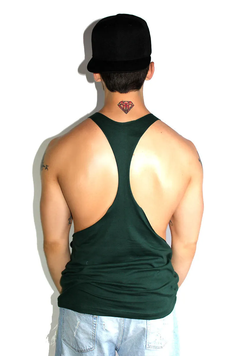 Core String Tank-Dark Green