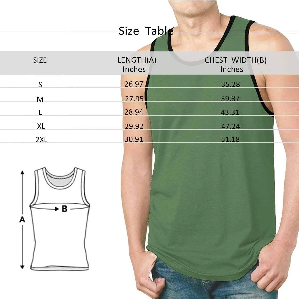 Custom Flag Tank Top Father Face Design Your Own Men's All Over Print Tank Top