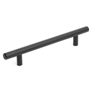 Diversa Matte Black Euro Style 5" (128mm) Cabinet Bar Pull