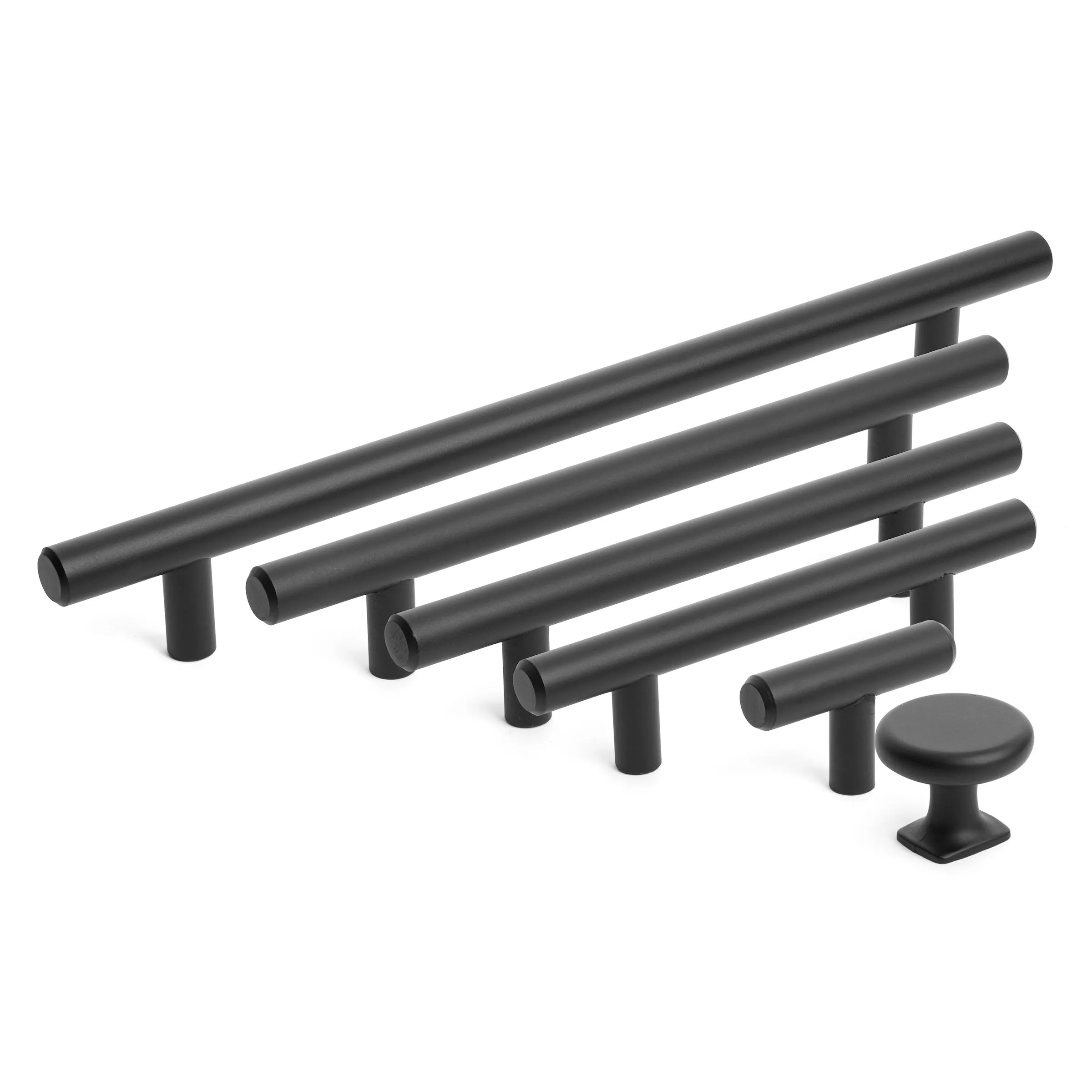 Diversa Matte Black Euro Style 5" (128mm) Cabinet Bar Pull