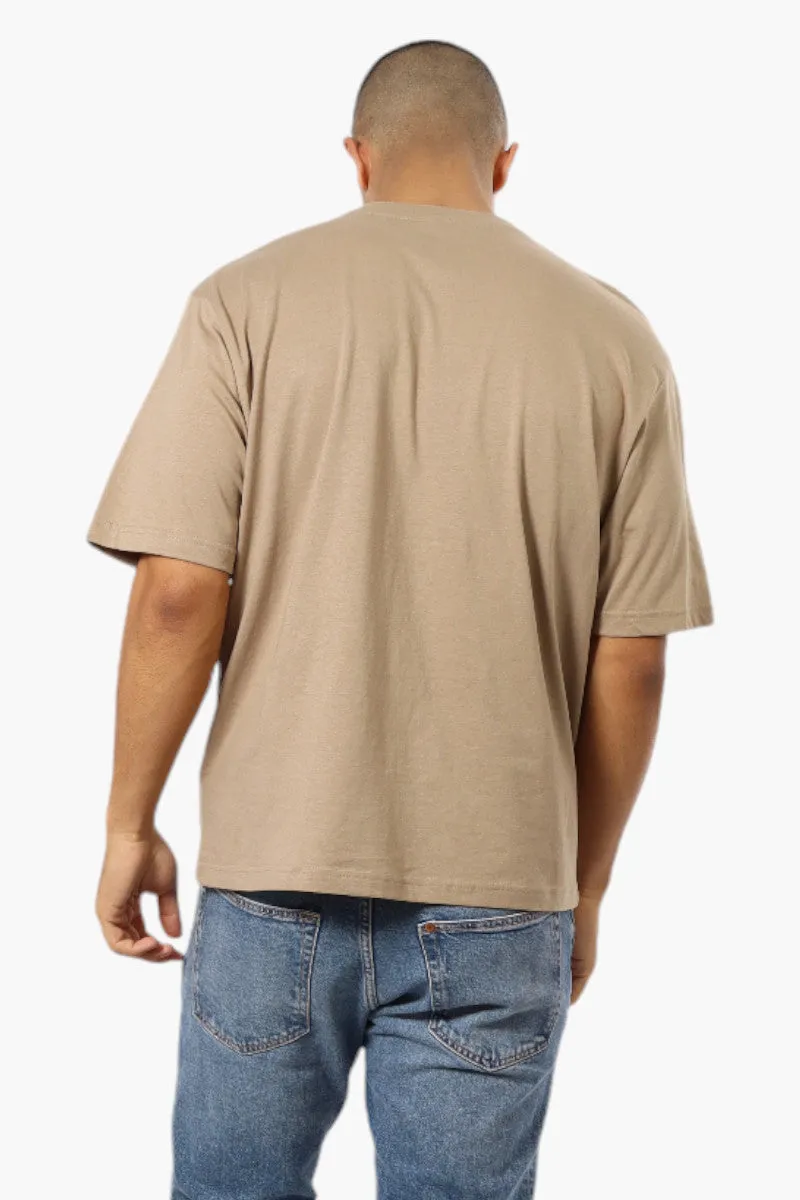 Essentials By Drill Clothing Solid Basic Crewneck Tee - Beige