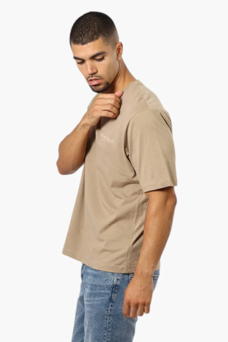 Essentials By Drill Clothing Solid Drop Shoulder Tee - Beige