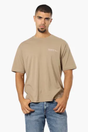 Essentials By Drill Clothing Solid Drop Shoulder Tee - Beige