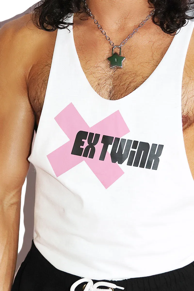 Ex Twink String Tank- White