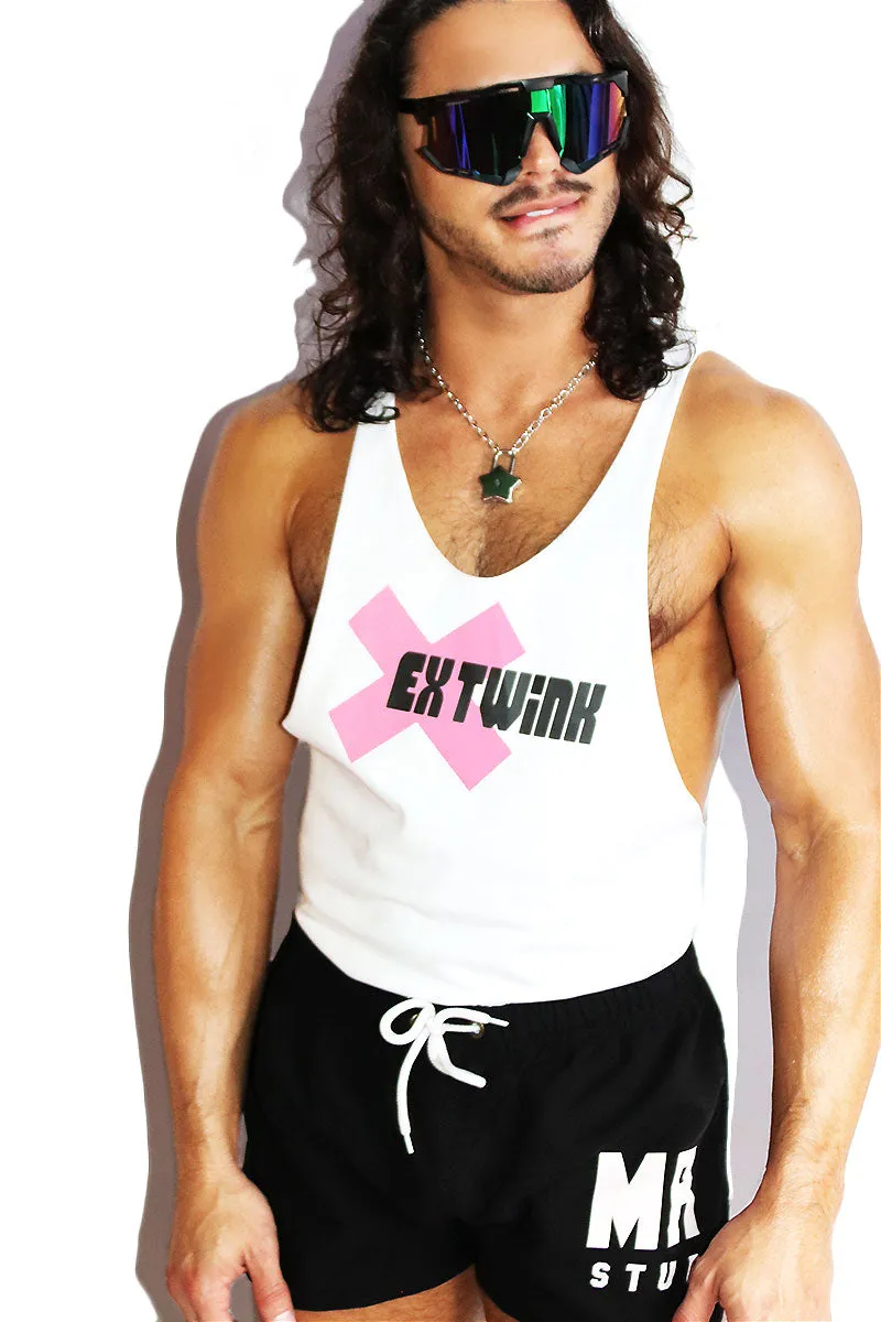 Ex Twink String Tank- White