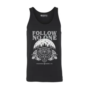 Follow No One - on Black tank top