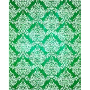 Green/White Grunge Damask Printed Backdrop