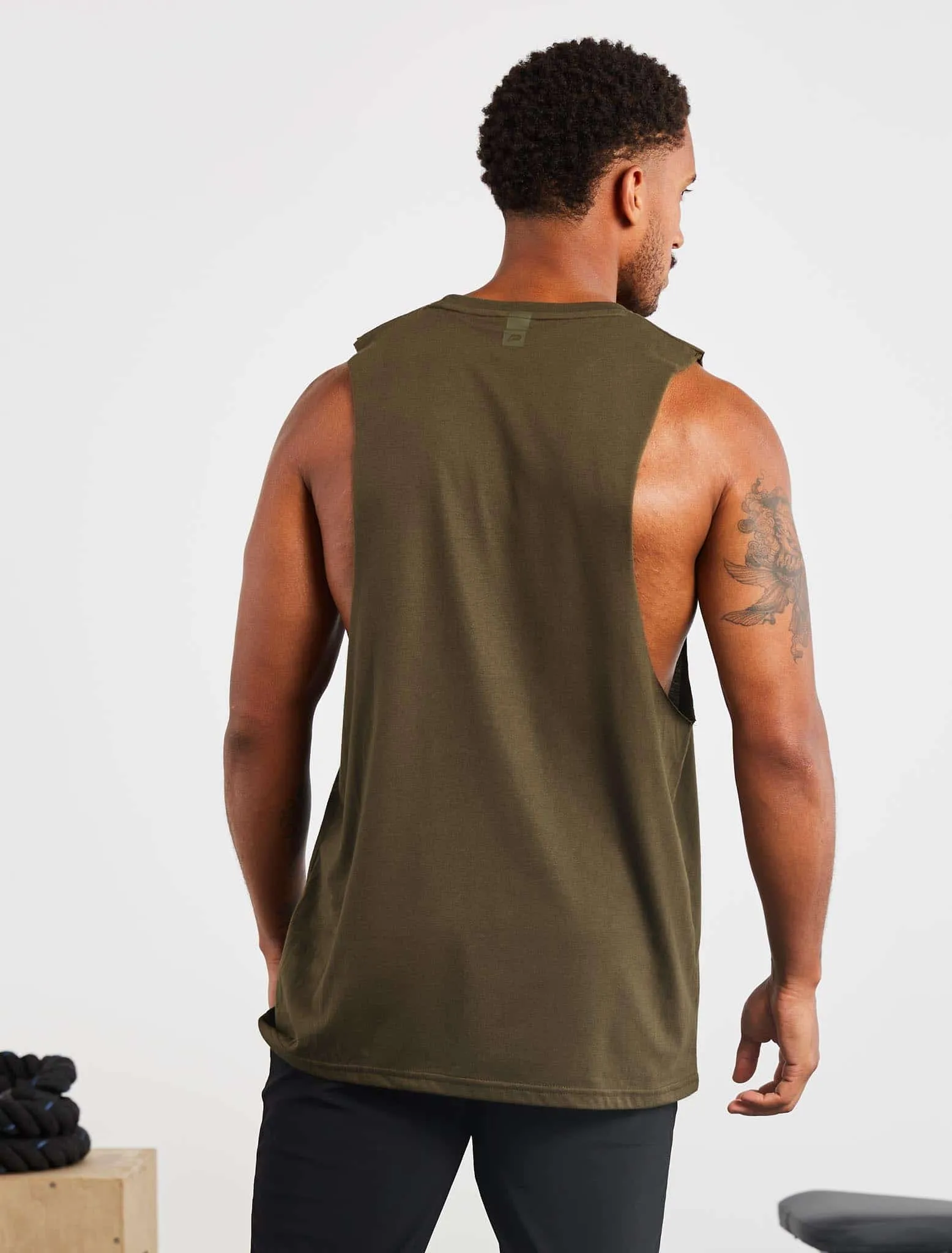 Icon Drop Arm Tank - Olive