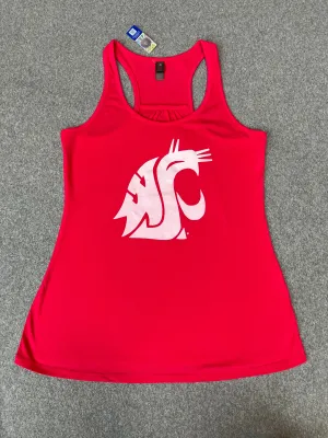 Ladies Pink WSU Crew Cut Tank