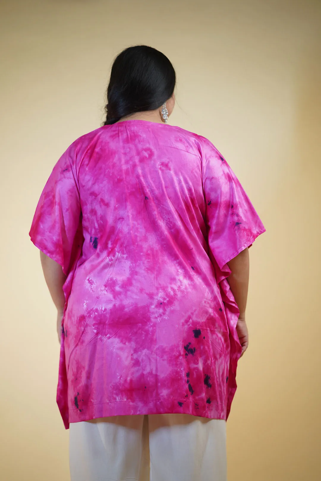 Magenta Rayon TieDyeKurta - MagnificentMagenta