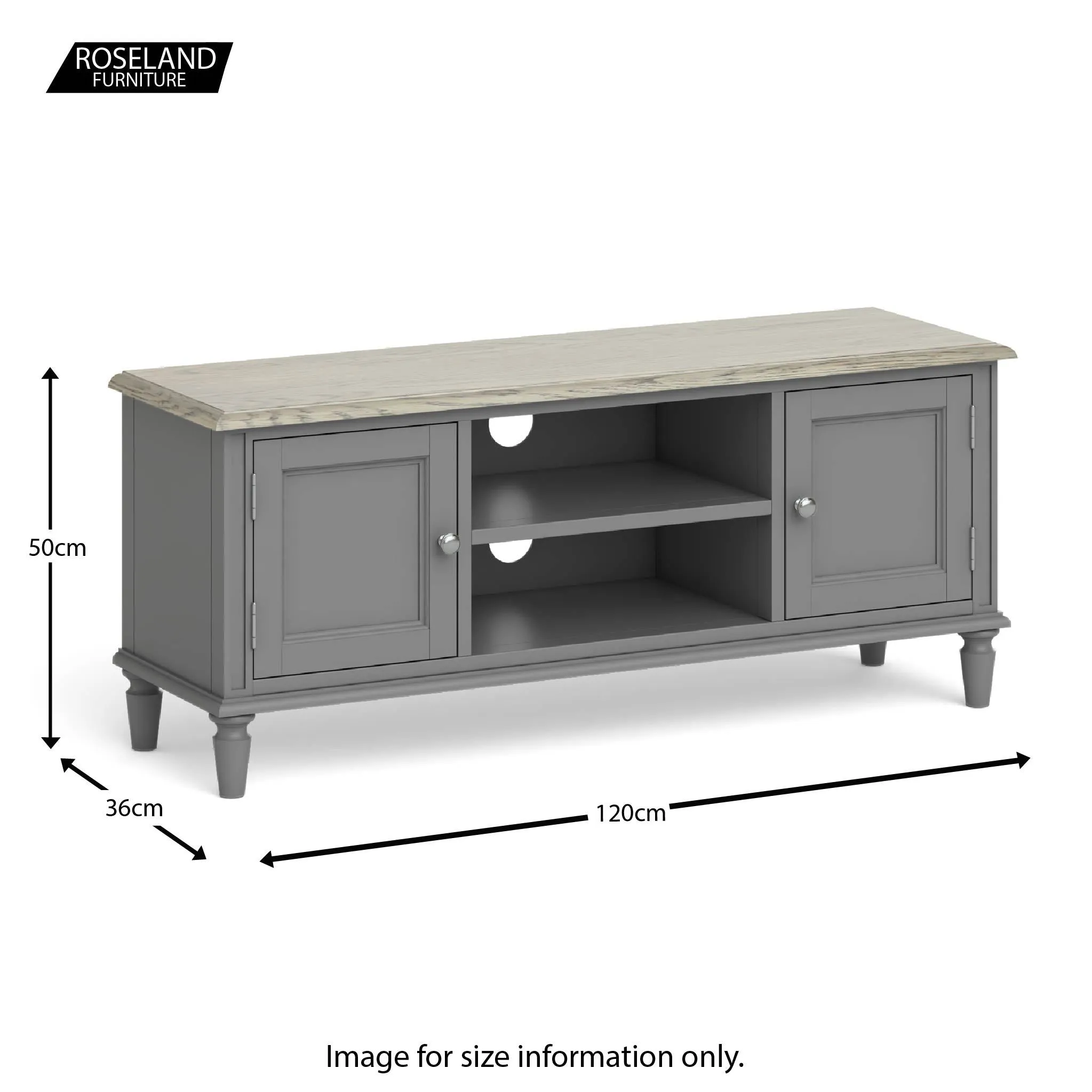 Mulsanne Grey Large 120cm TV Unit