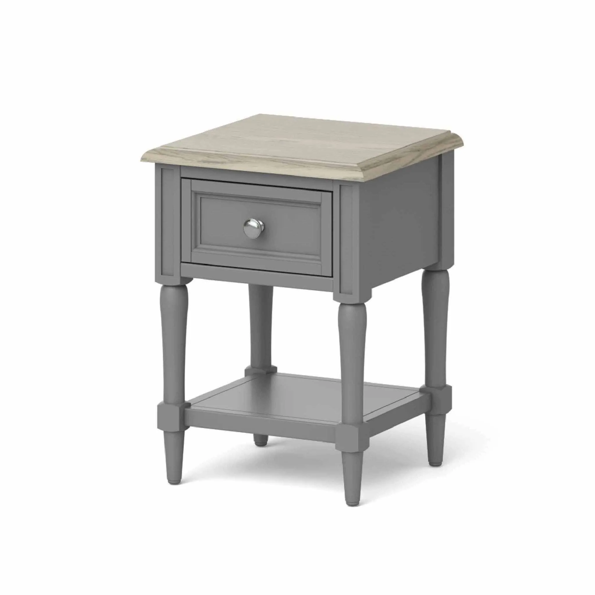 Mulsanne Grey Side Table with Storage