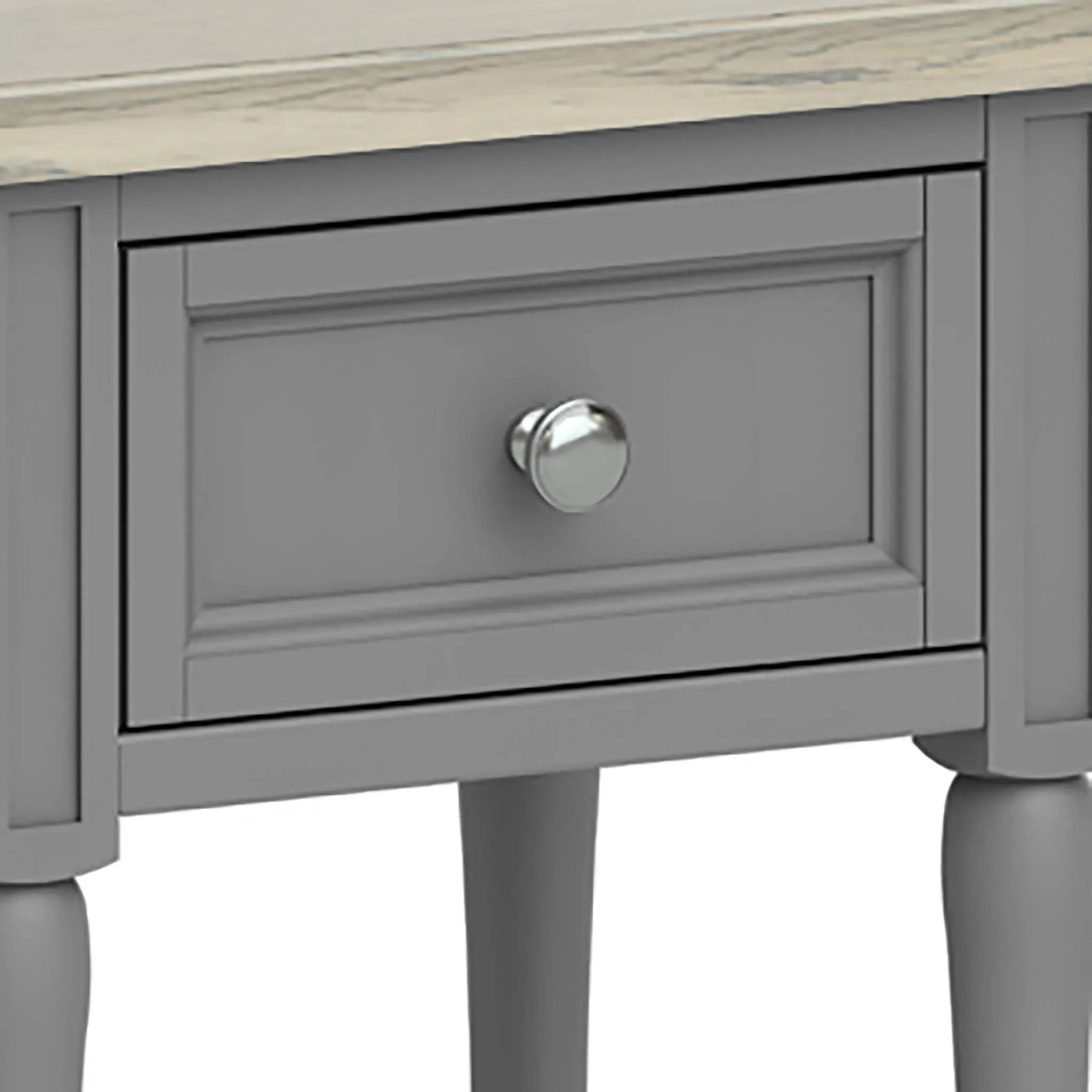 Mulsanne Grey Side Table with Storage