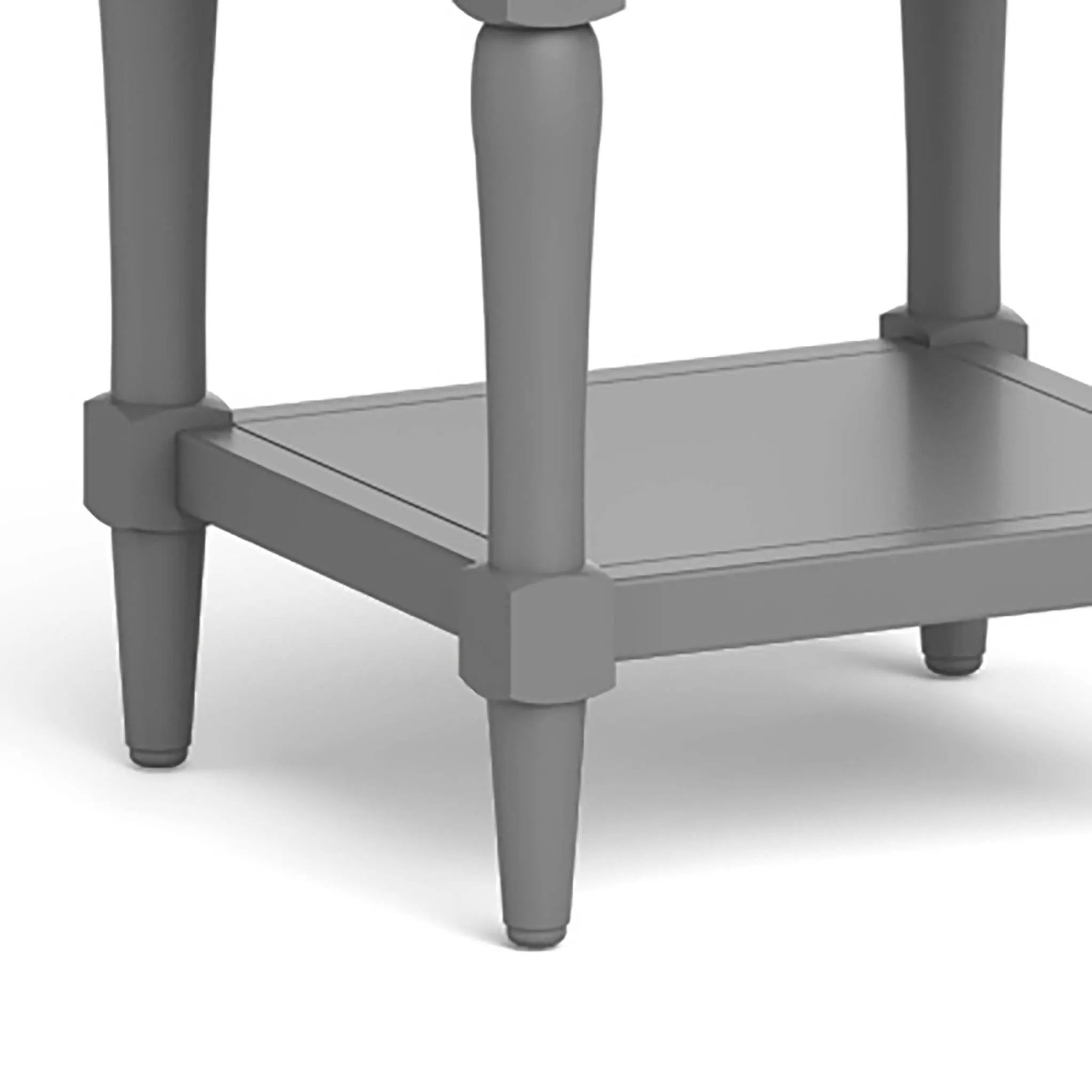 Mulsanne Grey Side Table with Storage